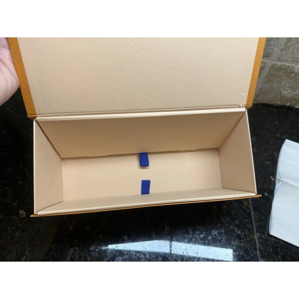 LOUIS VUITTON Authentic Gift Storage‎ Box 11x5x4 & Tissue Paper LV Magnetic
